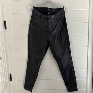 Torrid Black Faux Leather Trousers